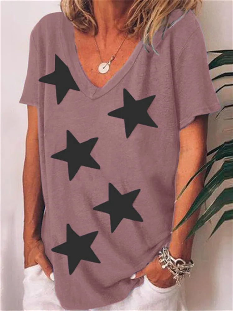 Summer T Shirt Women Casual Tees Tops loose Short Sleeve T-Shirts Summer T Shirt For Women Ladies Pentagram Printed T Shirts
Summer T Shirt Women Casual Tees Tops loose Short Sleeve T-Shirts Summer T Shirt For Women Ladies Pentagram Printed T Shirts