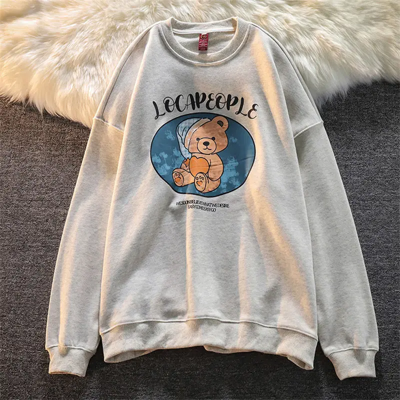 Funny Hip Hop Bear Sweatshirt Hoodies Women 2021 New Autumn Winter Clothes for Teens Harajuku Japanese Fashion Streetwear Casual
Funny Hip Hop Bear Sweatshirt Hoodies Women 2021 New Autumn Winter Clothes for Teens Harajuku Japanese Fashion Streetwear Casual
