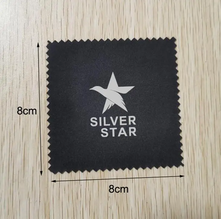 500PCS Customised Logo 8x8cm Black Jewelry Cloth Cleaning Cloth Printed With Silver Logo Individually Wrapped
500PCS Customised Logo 8x8cm Black Jewelry Cloth Cleaning Cloth Printed With Silver Logo Individually Wrapped