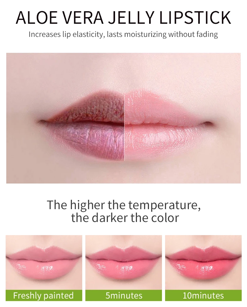 1pc New Aloe Vera Moisturizing Lip Balm Color Changing Jelly Lipstick Long Lasting Non-stick Cup Lipstick TSLM1
1pc New Aloe Vera Moisturizing Lip Balm Color Changing Jelly Lipstick Long Lasting Non-stick Cup Lipstick TSLM1