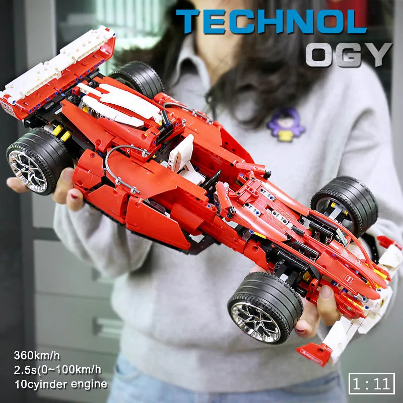 Конструктор MOC Mini, высокотехнологичные автомобили F1 Racer, модель скоростного автомобиля 1:10, развивающие игрушки, сборные, «сделай сам», подар... 
Конструктор MOC Mini, высокотехнологичные автомобили F1 Racer, модель скоростного автомобиля 1:10, развивающие игрушки, сборные, «сделай сам», подар...
