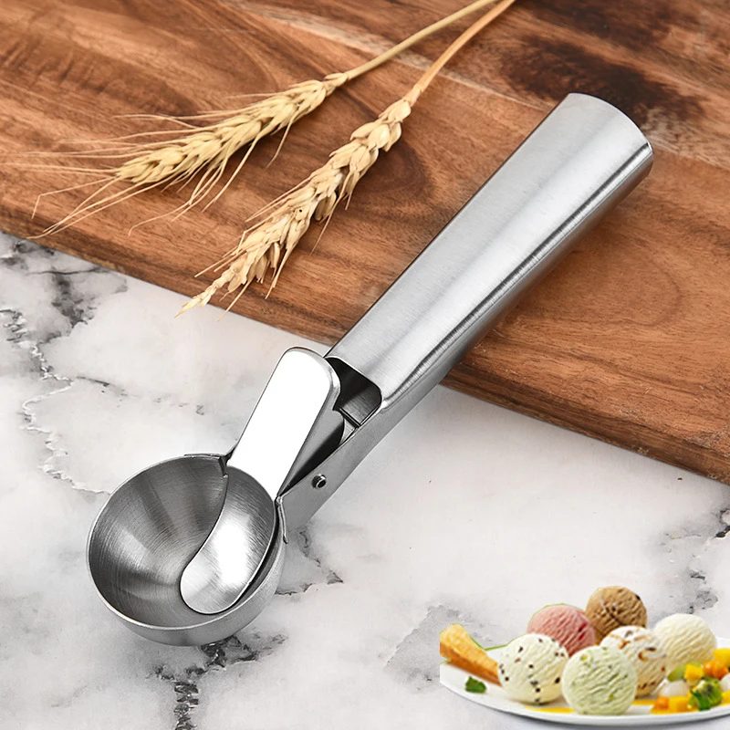 Ice Cream Scoops Stainless Steel Ice Cream Handle Spoon Easy to Trigger Kitchen Gadgets Accessories FAS6
Ice Cream Scoops Stainless Steel Ice Cream Handle Spoon Easy to Trigger Kitchen Gadgets Accessories FAS6