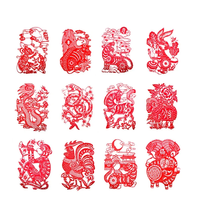 Chinese Zodiac Signs Window Decal Sticker Spring Festival Paper Cut In China Chines Traditional Handicraft
Chinese Zodiac Signs Window Decal Sticker Spring Festival Paper Cut In China Chines Traditional Handicraft
