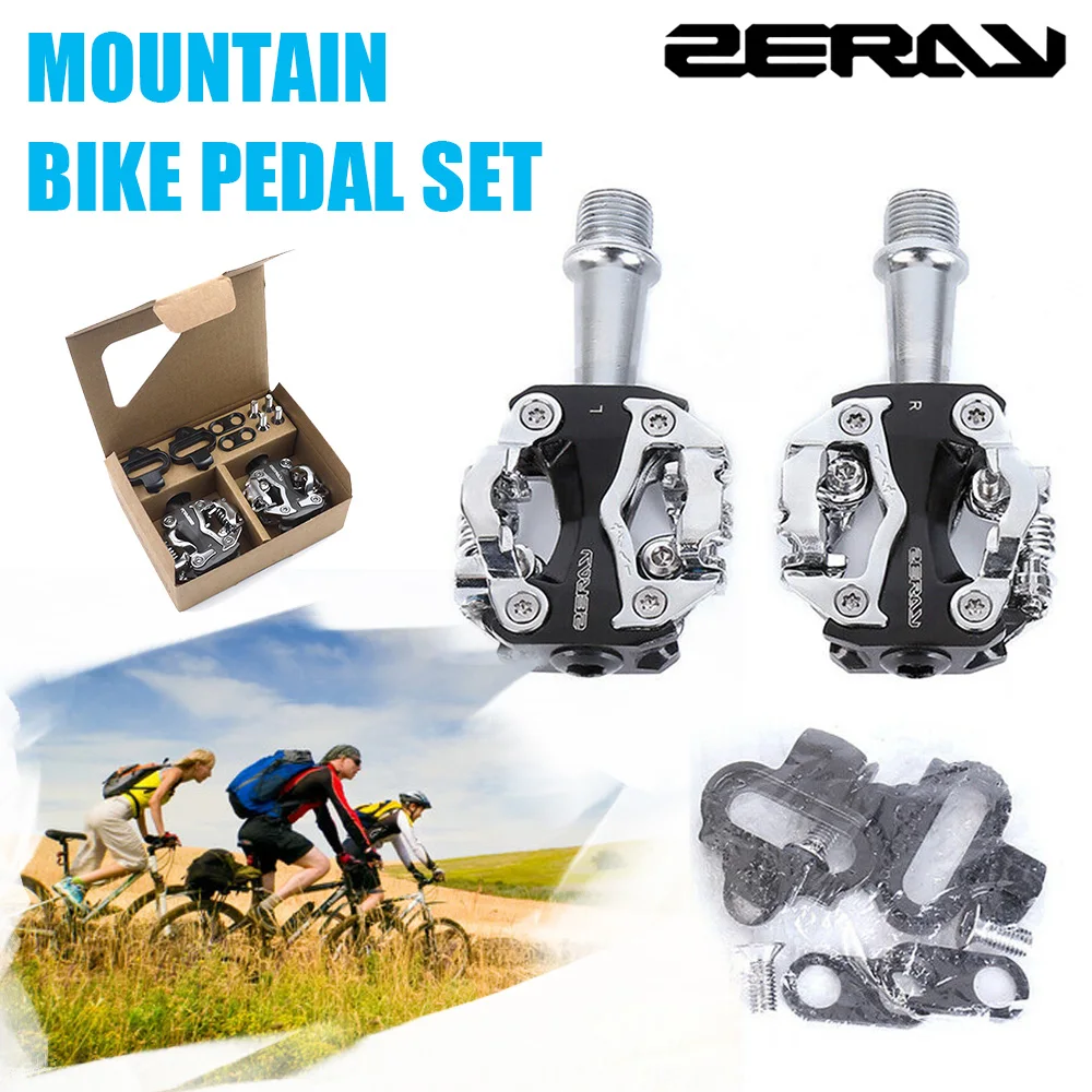 ZERAY ZP-108S MTB Bicycle Pedals Set Bike Clipless With Cleat Self-Locking Pedals For Shimano SPD Accesorios Para Bicicletas 
ZERAY ZP-108S MTB Bicycle Pedals Set Bike Clipless With Cleat Self-Locking Pedals For Shimano SPD Accesorios Para Bicicletas