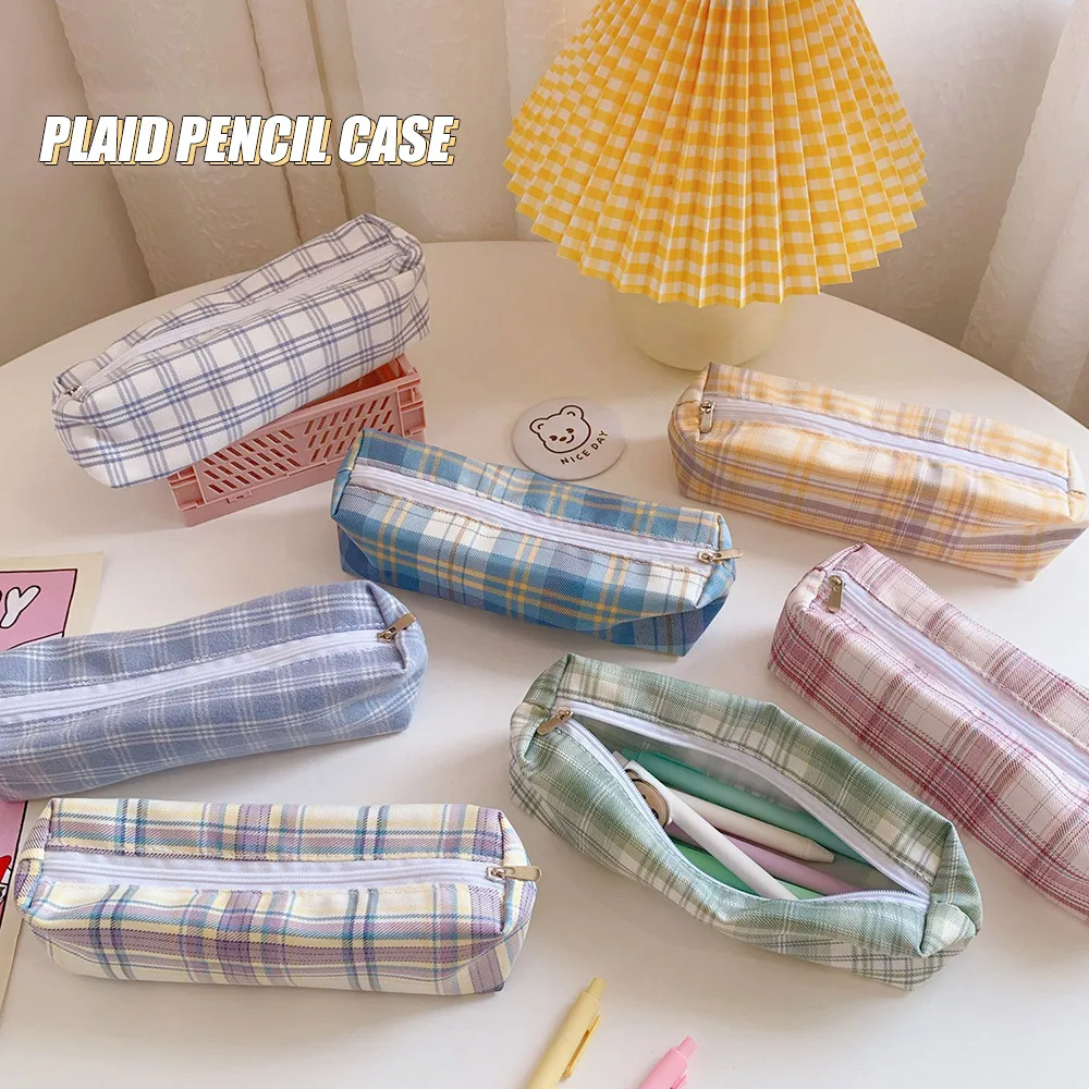 Ins Pencil Case Girls Korean Large-capacity Cute Plaid Pencil Case Box School Teenagers Multifunctional Kawaii Stationery Bag
Ins Pencil Case Girls Korean Large-capacity Cute Plaid Pencil Case Box School Teenagers Multifunctional Kawaii Stationery Bag