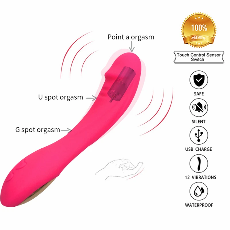 G Spot фаллоимитатор вибратор для женщин силиконовый 12 режимов палочка Клитор