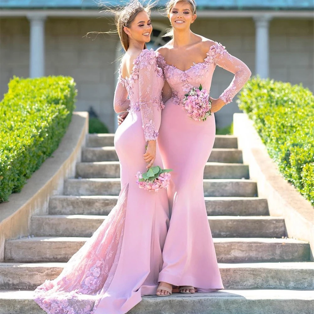 Bridesmaid Dresses New Mermaid Gown Wrap 3D Floral Appliques Applique Lace Elastic Satin Prom Party Gown
Bridesmaid Dresses New Mermaid Gown Wrap 3D Floral Appliques Applique Lace Elastic Satin Prom Party Gown