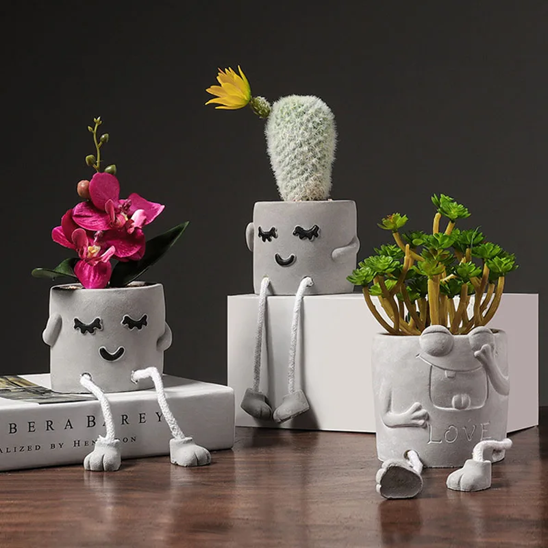 Fairy Garden Decoration Flower Pots Miniature Model Cement Figurines Cartoon Hanging Foot Succulent Flowerpot Decoration Crafts
Fairy Garden Decoration Flower Pots Miniature Model Cement Figurines Cartoon Hanging Foot Succulent Flowerpot Decoration Crafts