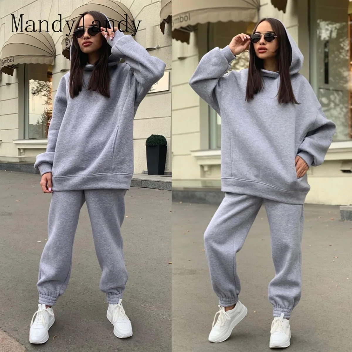 Mandylandy Spring Autumn Solid Color Two-Piece Suit Women's Casual Lace-up Trousers + Long Sleeve Pocket Hooded Sweatshirt Suit
Mandylandy Spring Autumn Solid Color Two-Piece Suit Women's Casual Lace-up Trousers + Long Sleeve Pocket Hooded Sweatshirt Suit
