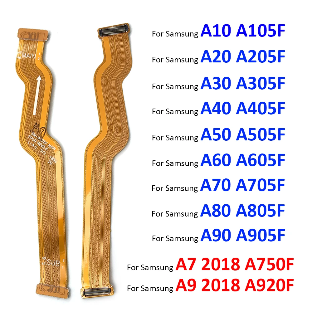 Соединитель материнской платы гибкий кабель для Samsung A10 A20 A30 A40 A50 A60 A70 A80 A90 A7 2018 A750F