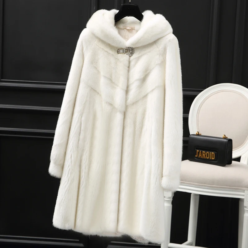 Mink Skin Coat Women's Fur Coat Whole Mink Winter New Mid-Length Hooded Haining Fur
Mink Skin Coat Women's Fur Coat Whole Mink Winter New Mid-Length Hooded Haining Fur