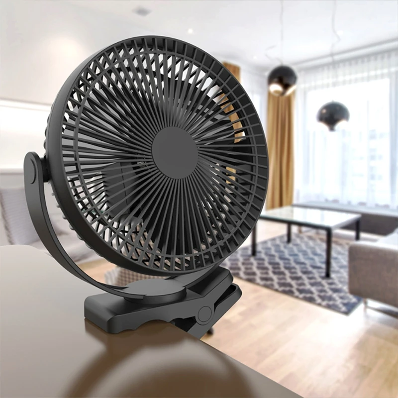 Small Desk USB Rechargeable Sturdy Clamp Fans with 4 Speeds, Personal Portable Fan for Stroller Bedroom Office
Small Desk USB Rechargeable Sturdy Clamp Fans with 4 Speeds, Personal Portable Fan for Stroller Bedroom Office