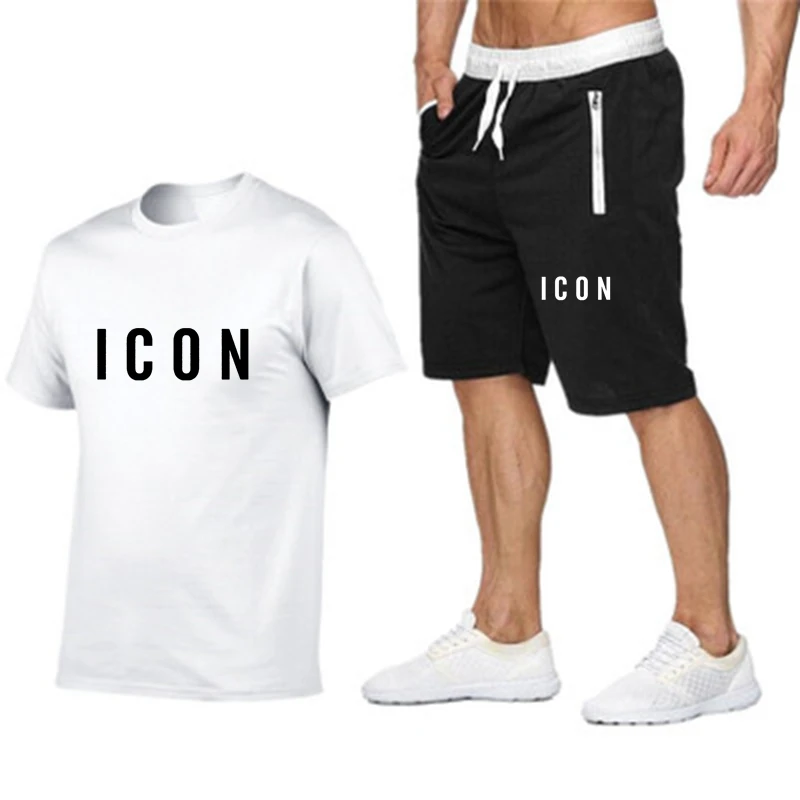 Men Summer ICON Sportswear Sets Short sleeve T-shirts Short Pants New Fashion Men Casual Sets Shorts T-shirts 2 pieces
Men Summer ICON Sportswear Sets Short sleeve T-shirts Short Pants New Fashion Men Casual Sets Shorts T-shirts 2 pieces