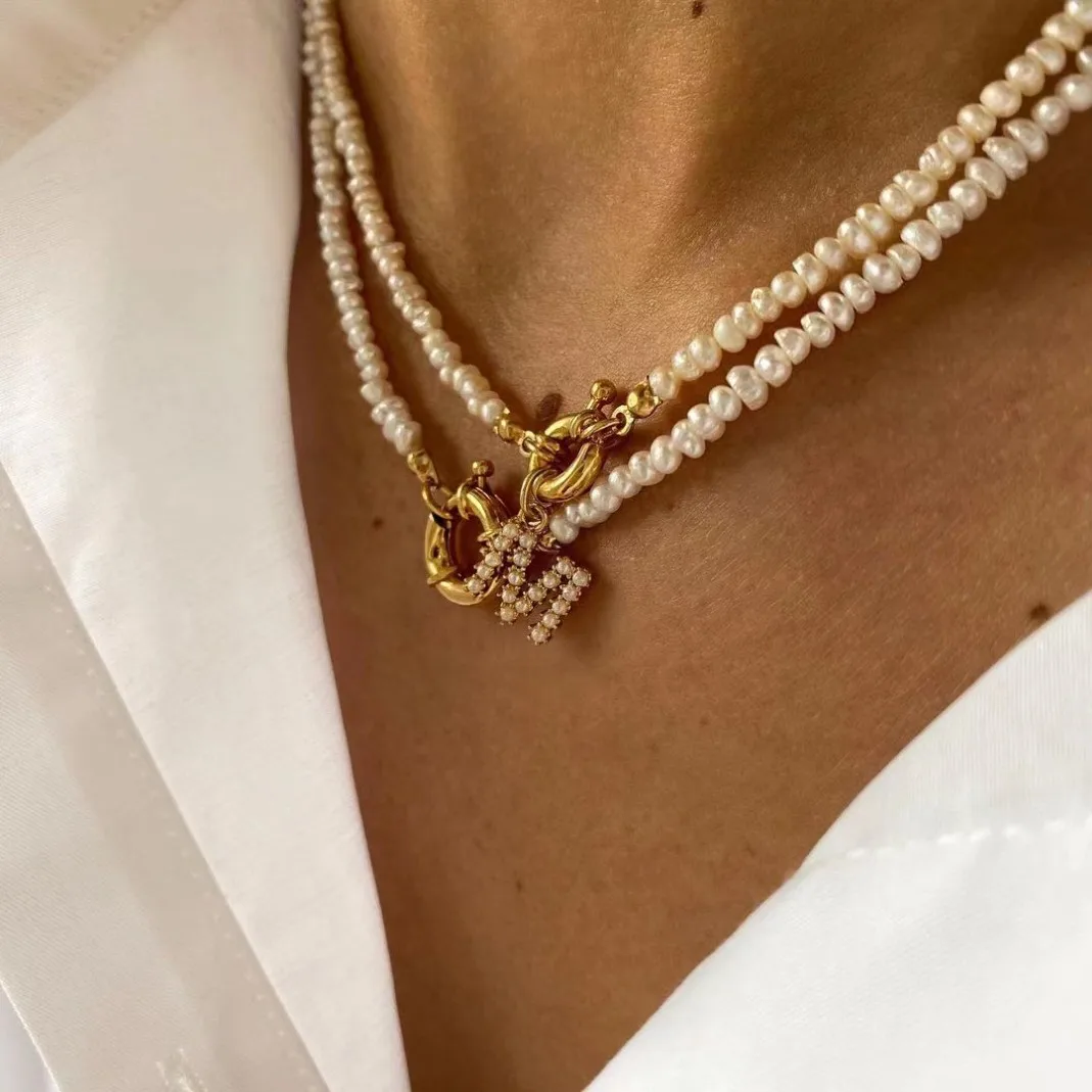 Fashion DIY Letters Chain Freshwater Pearl Necklace For Women Bohemian Jewelry Gift Charm Pendants Necklaces Choker Jewelry
Fashion DIY Letters Chain Freshwater Pearl Necklace For Women Bohemian Jewelry Gift Charm Pendants Necklaces Choker Jewelry