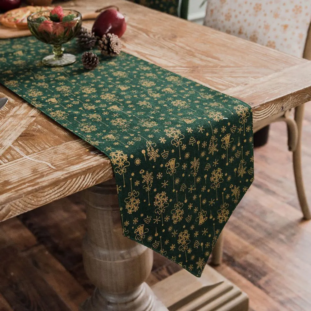 11.8x71 inch Christmas Table Cloth Bronzing Table Runner Cotton Linen Woven Dining Mats Table Decorations
11.8x71 inch Christmas Table Cloth Bronzing Table Runner Cotton Linen Woven Dining Mats Table Decorations
