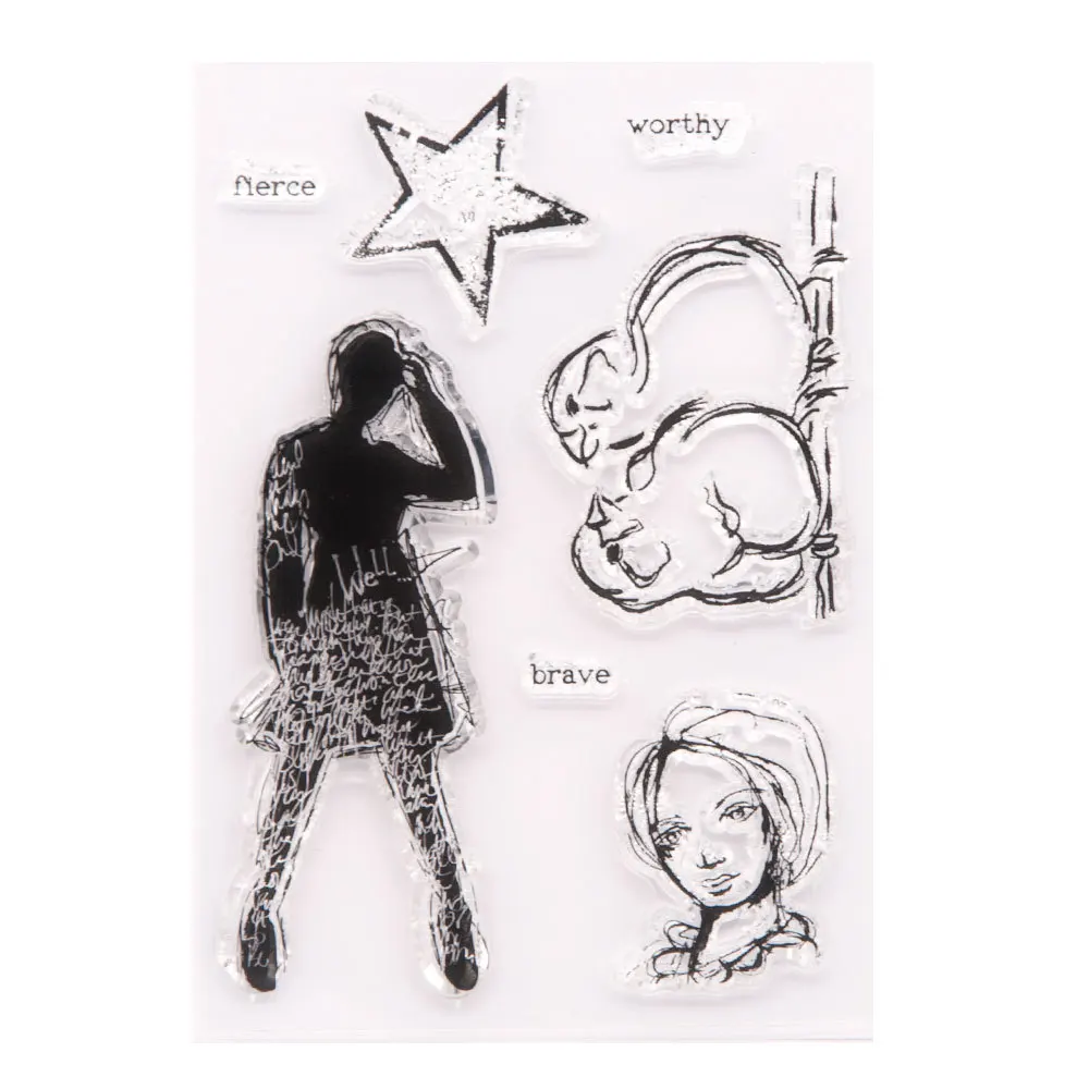 

Boys/Stars/Birds/Women Transparent Silicone Stamps Rubber Seals DIY Handbooks Scrapbook Albums Greeting Card Decorations