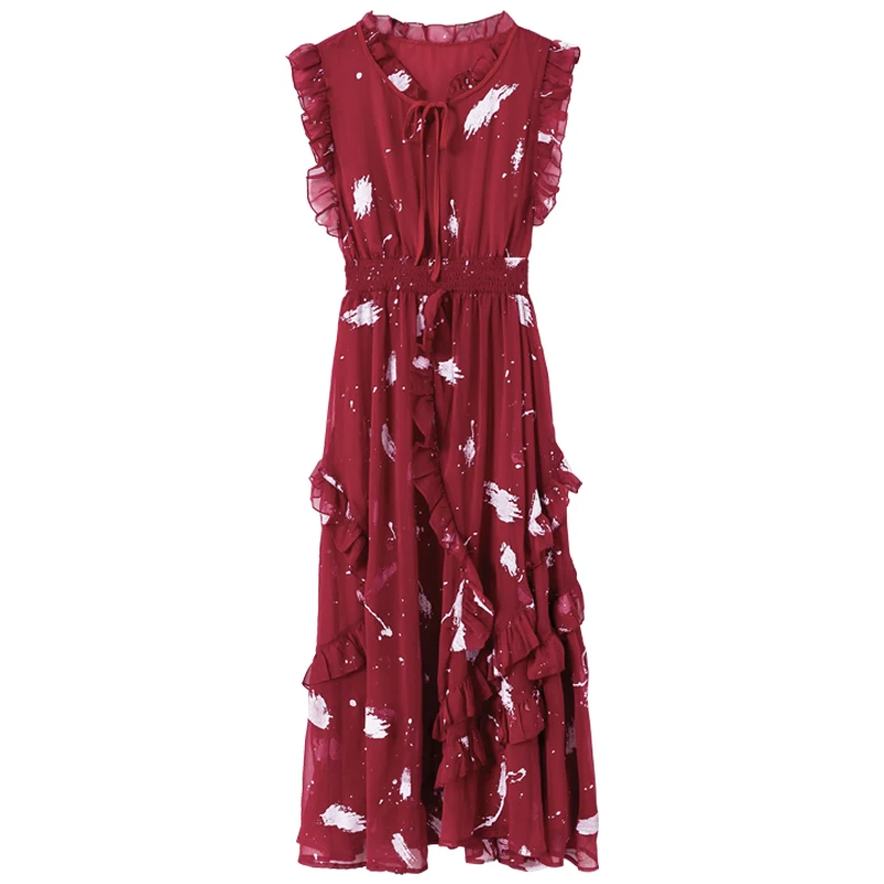 Fashion Chiffon Dress 2023 New Summer Sleeveless Waist Floral Dress For Women Clothing F912
Fashion Chiffon Dress 2023 New Summer Sleeveless Waist Floral Dress For Women Clothing F912