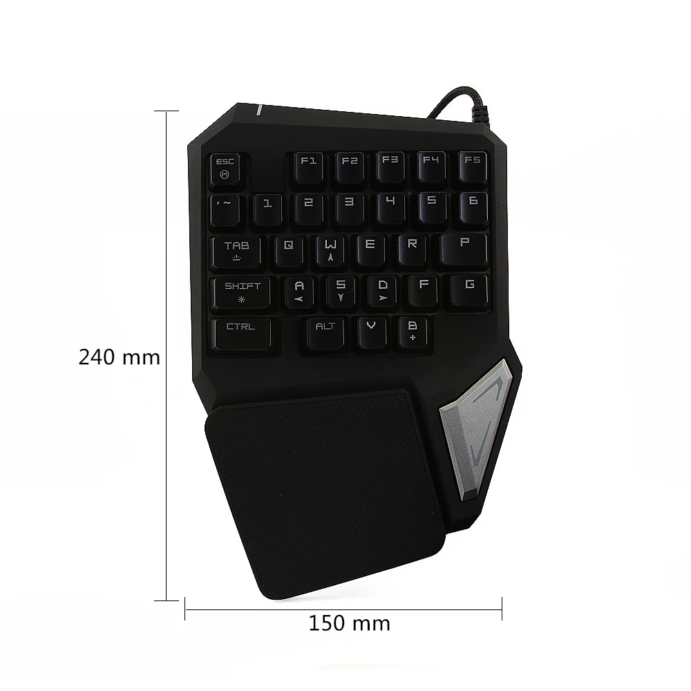 Delux T9 Pro Wired One Hand Gaming Keyboard 29 Keys LED Backlight Professional Gamer Ergonomic Mini Keypad For Overwatch LOL
Delux T9 Pro Wired One Hand Gaming Keyboard 29 Keys LED Backlight Professional Gamer Ergonomic Mini Keypad For Overwatch LOL