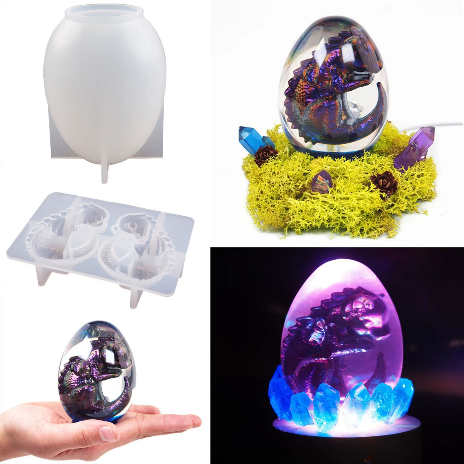 Dragon Egg Ball Light Resin Mold DIY Egg-shaped Starry Sky Ball Night Light Silicone Mold Home Decoration Night Light Mold
Dragon Egg Ball Light Resin Mold DIY Egg-shaped Starry Sky Ball Night Light Silicone Mold Home Decoration Night Light Mold