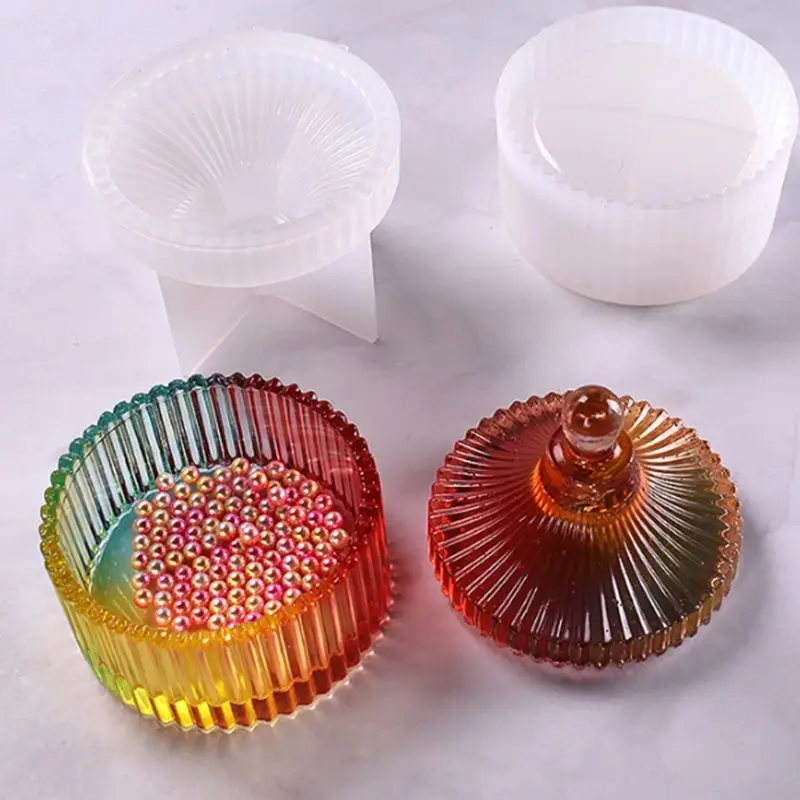Silicone Mold DIY Crystal Epoxy Molds Round Stripe Jewelry Storage Box Making N58F
Silicone Mold DIY Crystal Epoxy Molds Round Stripe Jewelry Storage Box Making N58F