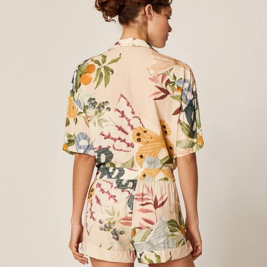 Style New Big Flower Female Summer Pajamas Viscose Slim Thin Short Sleeve Shorts Suit Sleepwear Pajama Set Women
Style New Big Flower Female Summer Pajamas Viscose Slim Thin Short Sleeve Shorts Suit Sleepwear Pajama Set Women