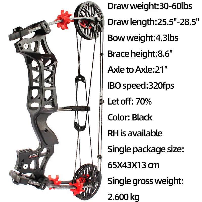 Outdoor Archery M109e 320fps Speed Adjustable Bow Pulley Bow Set Compound Archery Bow Pulley Compound 30-60 Lbs
Outdoor Archery M109e 320fps Speed Adjustable Bow Pulley Bow Set Compound Archery Bow Pulley Compound 30-60 Lbs