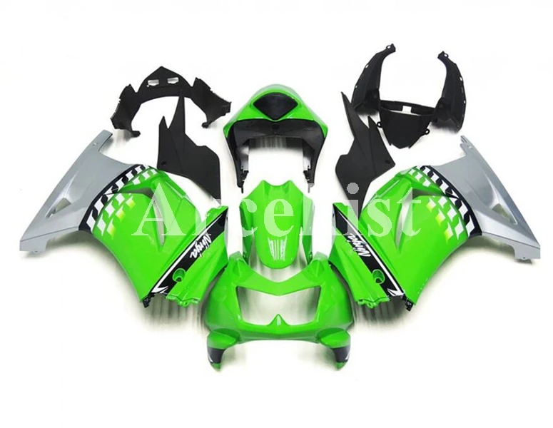 New ABS whole Fairings kits for KAWASAKI Ninja 250 2008-2014 ZX 250R EX250 08 09 10 11 12 13 14 Bodywork set green silver 
New ABS whole Fairings kits for KAWASAKI Ninja 250 2008-2014 ZX 250R EX250 08 09 10 11 12 13 14 Bodywork set green silver