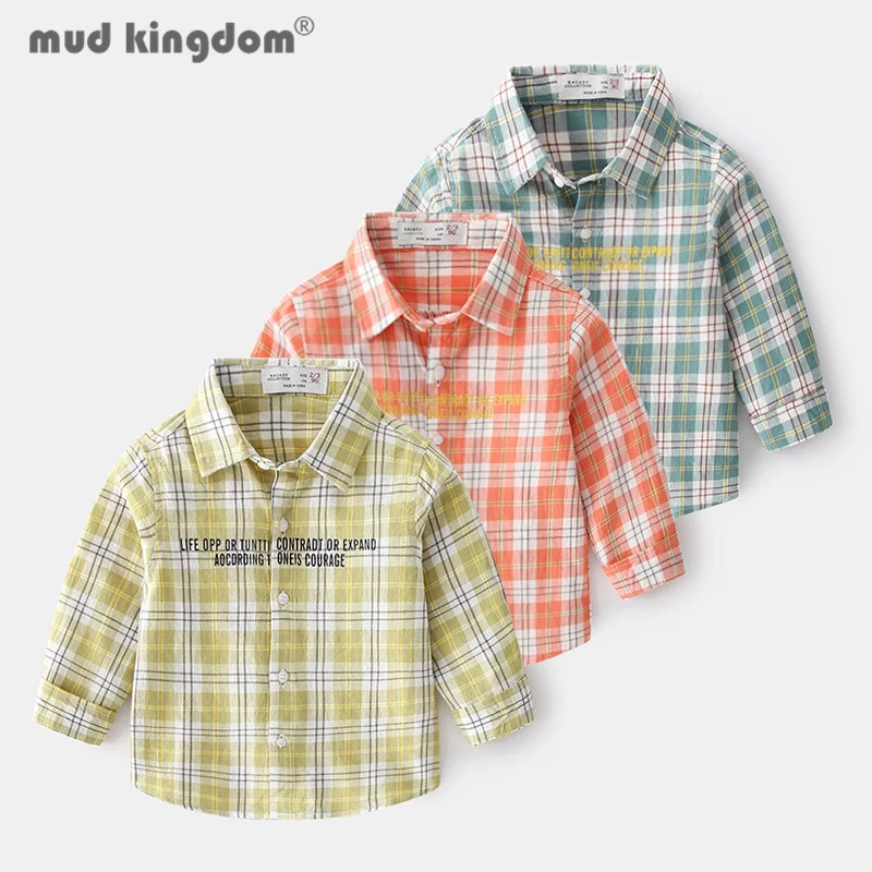 Mudkingdom Boys Plaid Shirts Letter Turn-down Collar Long Sleeve Buttons Kids Clothes for Little Boy Spring Autumn Casual Tops
Mudkingdom Boys Plaid Shirts Letter Turn-down Collar Long Sleeve Buttons Kids Clothes for Little Boy Spring Autumn Casual Tops