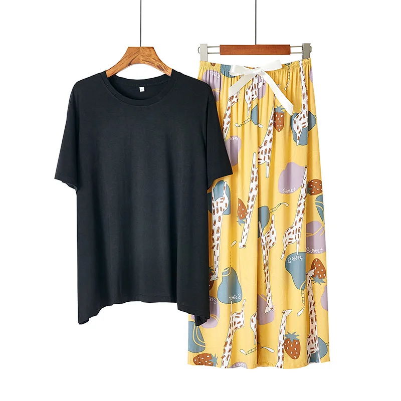 Women Pajamas Sets Floral Print Short Sleeve Top Trousers Lounge Wear Home Service Suit Casual Women Pj Sets Loose Boho Outfits
Women Pajamas Sets Floral Print Short Sleeve Top Trousers Lounge Wear Home Service Suit Casual Women Pj Sets Loose Boho Outfits