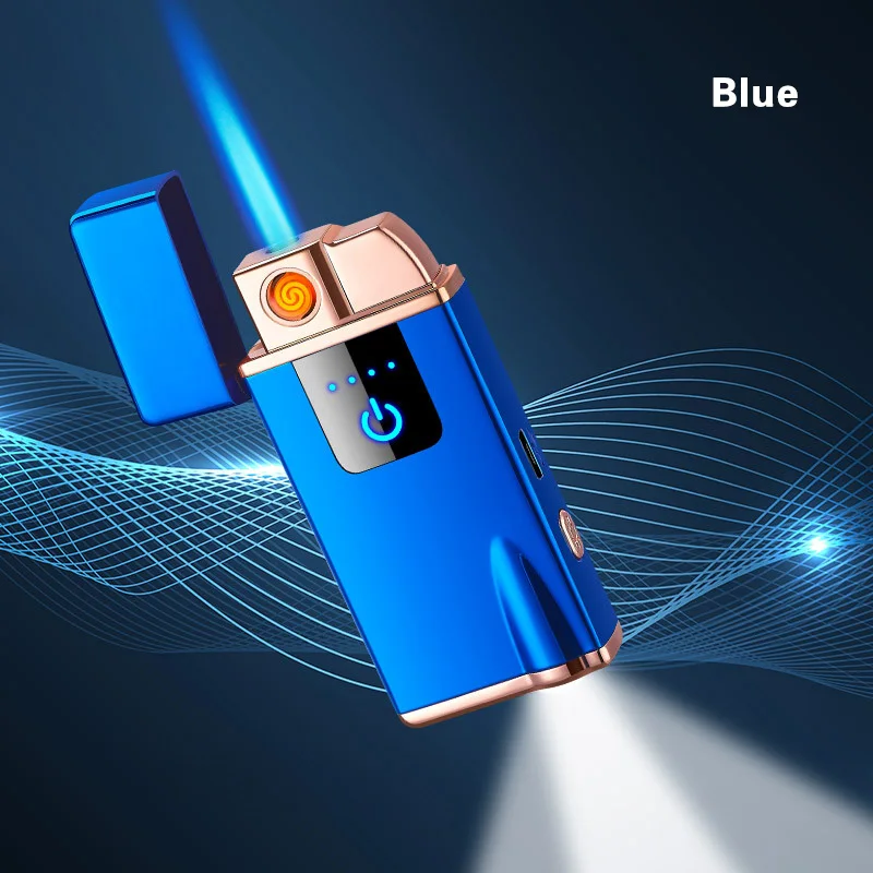 

Зажигалка для сигар 3 в 1, ветрозащитная электрическая Вольфрамовая USB-зажигалка со светодиодный ным фонариком, многофункциональные необычн...