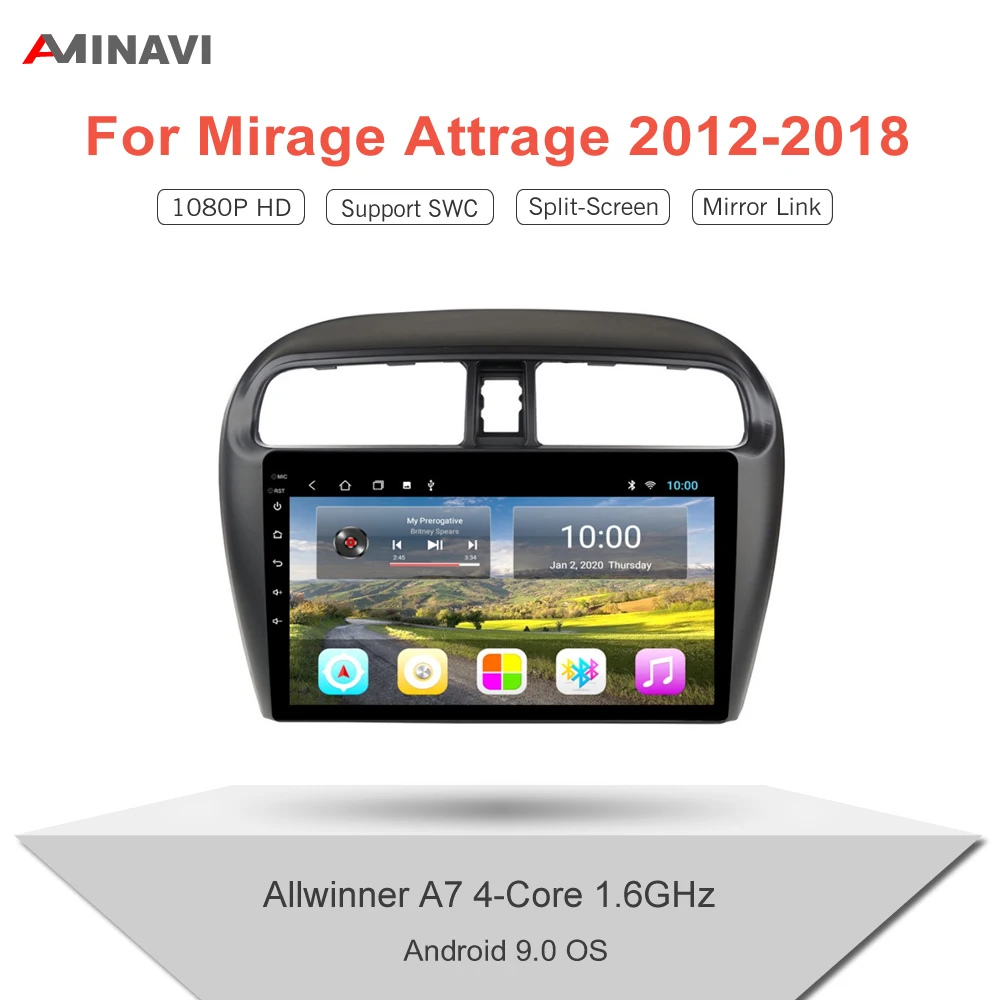 Автомагнитола для Mitsubishi Mirage Attrage 2012-2018, Автомобильный мультимедийный проигрыватель 2DIN, стерео, MP5, Bluetooth, с камерой, Wi-Fi, 9/10 дюйма, HD, GPS
Автомагнитола для Mitsubishi Mirage Attrage 2012-2018, Автомобильный мультимедийный проигрыватель 2DIN, стерео, MP5, Bluetooth, с камерой, Wi-Fi, 9/10 дюйма, HD, GPS