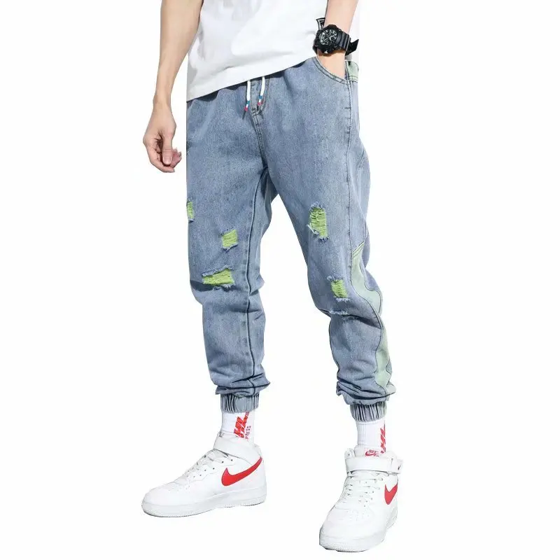 Dropshipping Fashion Streetwear Ripped Jeans Men's Loose Haren Denim Pants Ankle-Length Hipster Straight Joggers Sweatpants Male
Dropshipping Fashion Streetwear Ripped Jeans Men's Loose Haren Denim Pants Ankle-Length Hipster Straight Joggers Sweatpants Male