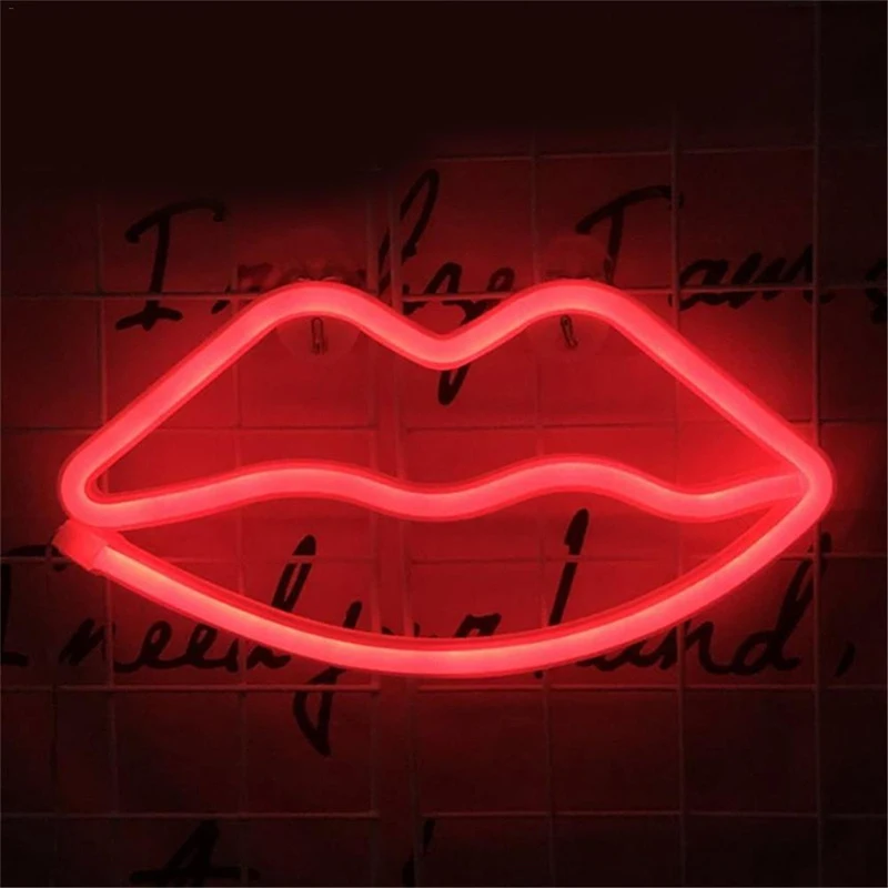 Decorative light neon lip sign LED night lights bedroom decoration birthday wedding party house wall decor valentines day gift
Decorative light neon lip sign LED night lights bedroom decoration birthday wedding party house wall decor valentines day gift