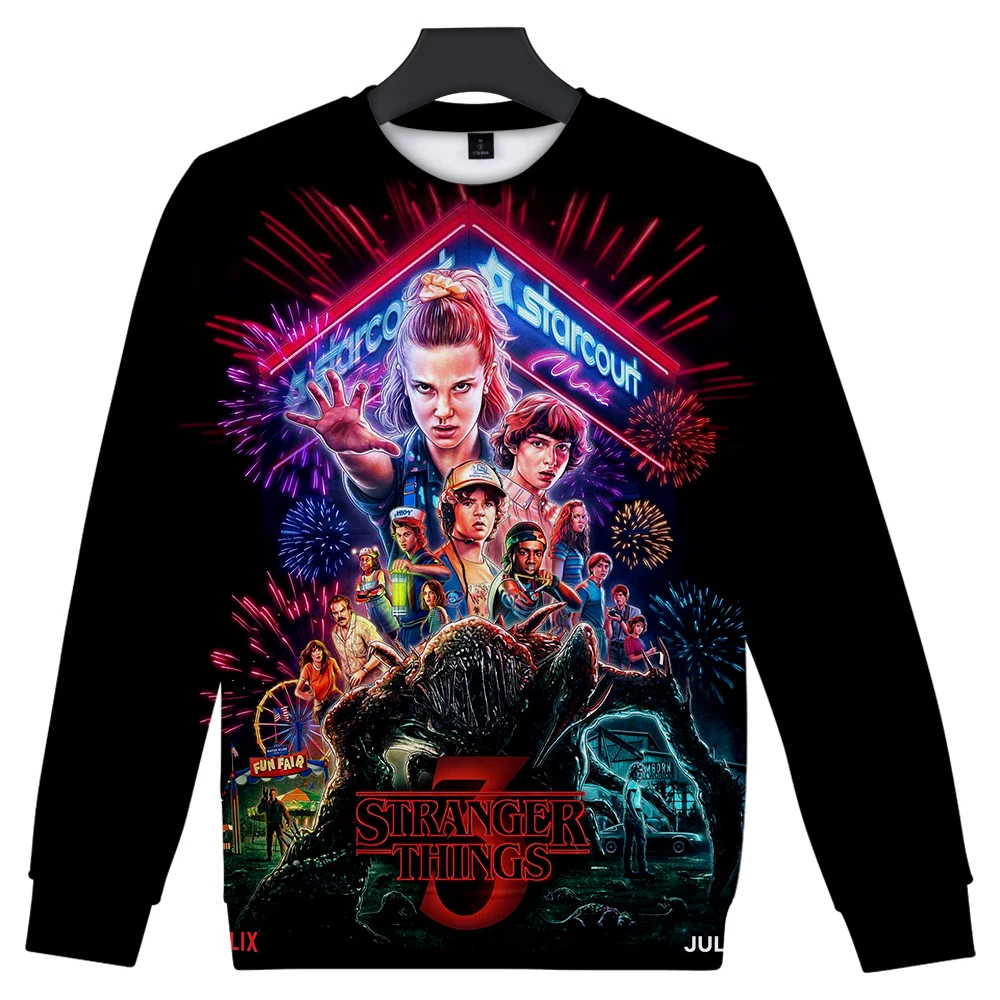 New Arrival Stranger Things 3 Capless Hoodie Sweatshirt Men/Women Casual Harajuku O-neck Streetwear Fashion Pullover Hoody
New Arrival Stranger Things 3 Capless Hoodie Sweatshirt Men/Women Casual Harajuku O-neck Streetwear Fashion Pullover Hoody
