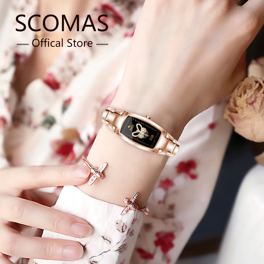 SCOMAS Women Smart Watch with Metal Strap Bracelet Heart Rate Blood Pressure Watches Waterproof Smartwatch For Android ios
SCOMAS Women Smart Watch with Metal Strap Bracelet Heart Rate Blood Pressure Watches Waterproof Smartwatch For Android ios