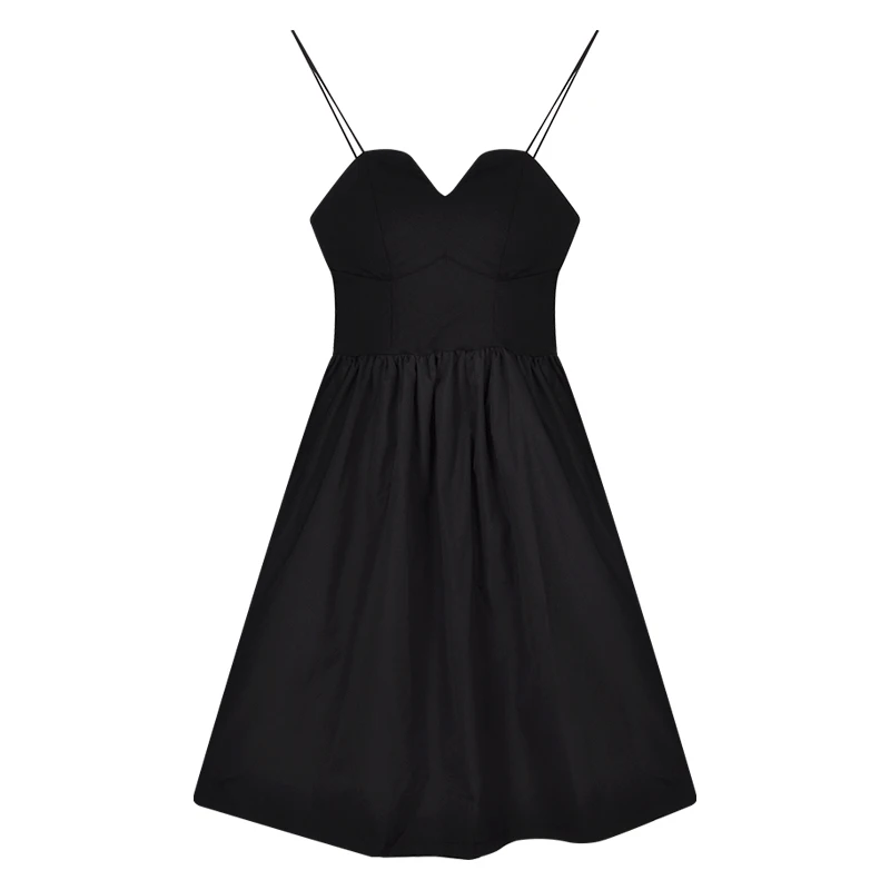 Dresses Woman Summer 2021 Sleeveless Black Vintage Sundress High Waist Elegant A-line French Retro Female Evening Dresses 
Dresses Woman Summer 2021 Sleeveless Black Vintage Sundress High Waist Elegant A-line French Retro Female Evening Dresses