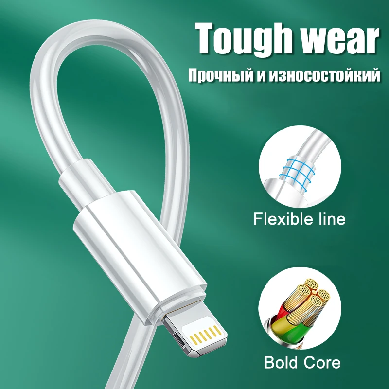Кабель USB Type-C для iPhone 13 12 Pro XS Max зарядное устройство быстрой зарядки MacBook iPad USBC