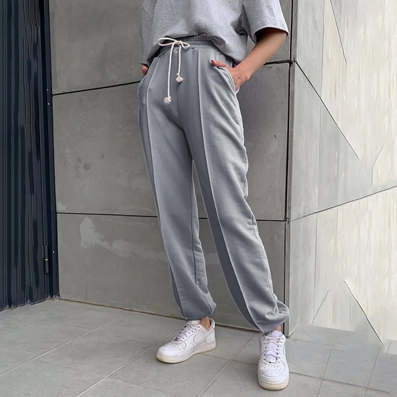 Casual Simple Line Patchwork High Waist Drawstring Pants Women Solid with Pockets Loose Joggers Sweatpants
Casual Simple Line Patchwork High Waist Drawstring Pants Women Solid with Pockets Loose Joggers Sweatpants