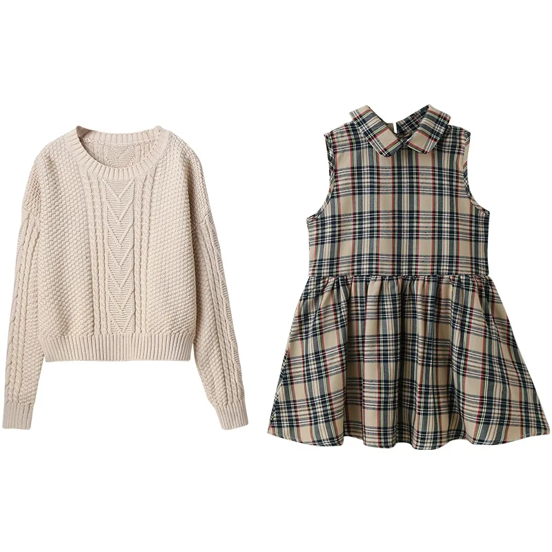 Children's suit 2021 girls skirt warm sweater + plaid dress set of kids two-piece winter baby girl pullover teen clothes toddler
Children's suit 2021 girls skirt warm sweater + plaid dress set of kids two-piece winter baby girl pullover teen clothes toddler