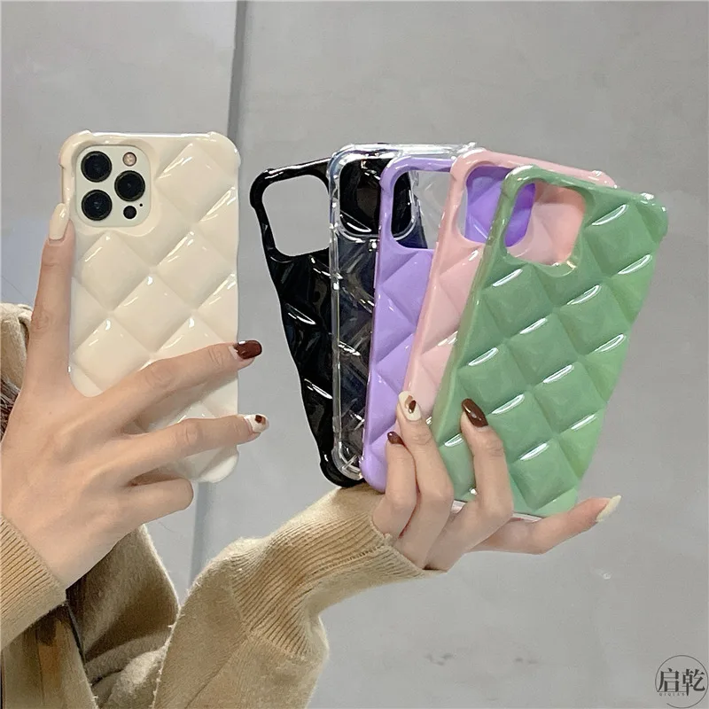 3D Candy Color Luxury Diamond Lattice Phone Case For iPhone 11 12 13 Pro X XR XS Max 7 8 Plus Plain Cute Soft Back Cover Case
3D Candy Color Luxury Diamond Lattice Phone Case For iPhone 11 12 13 Pro X XR XS Max 7 8 Plus Plain Cute Soft Back Cover Case
