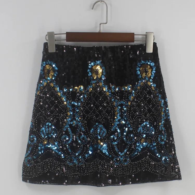 2021 Spring Fall Fashion European Elastic Waist Slim Ladies Short Skirt New Women Embroidery Sequins Beaded Above Knee Skirt
2021 Spring Fall Fashion European Elastic Waist Slim Ladies Short Skirt New Women Embroidery Sequins Beaded Above Knee Skirt
