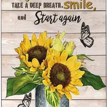 Bar Decor for Home The beautiful sunflowers every day is a new beginning Vintage Tin Bar Sign Country Farm Kitchen garden sign