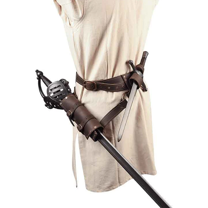 Men Medieval Viking Knight Sword Belt Waist Sheath Pu Leather Scabbard Larp Rapier Dagger Holder Samurai Warrior Cosplay Props
Men Medieval Viking Knight Sword Belt Waist Sheath Pu Leather Scabbard Larp Rapier Dagger Holder Samurai Warrior Cosplay Props