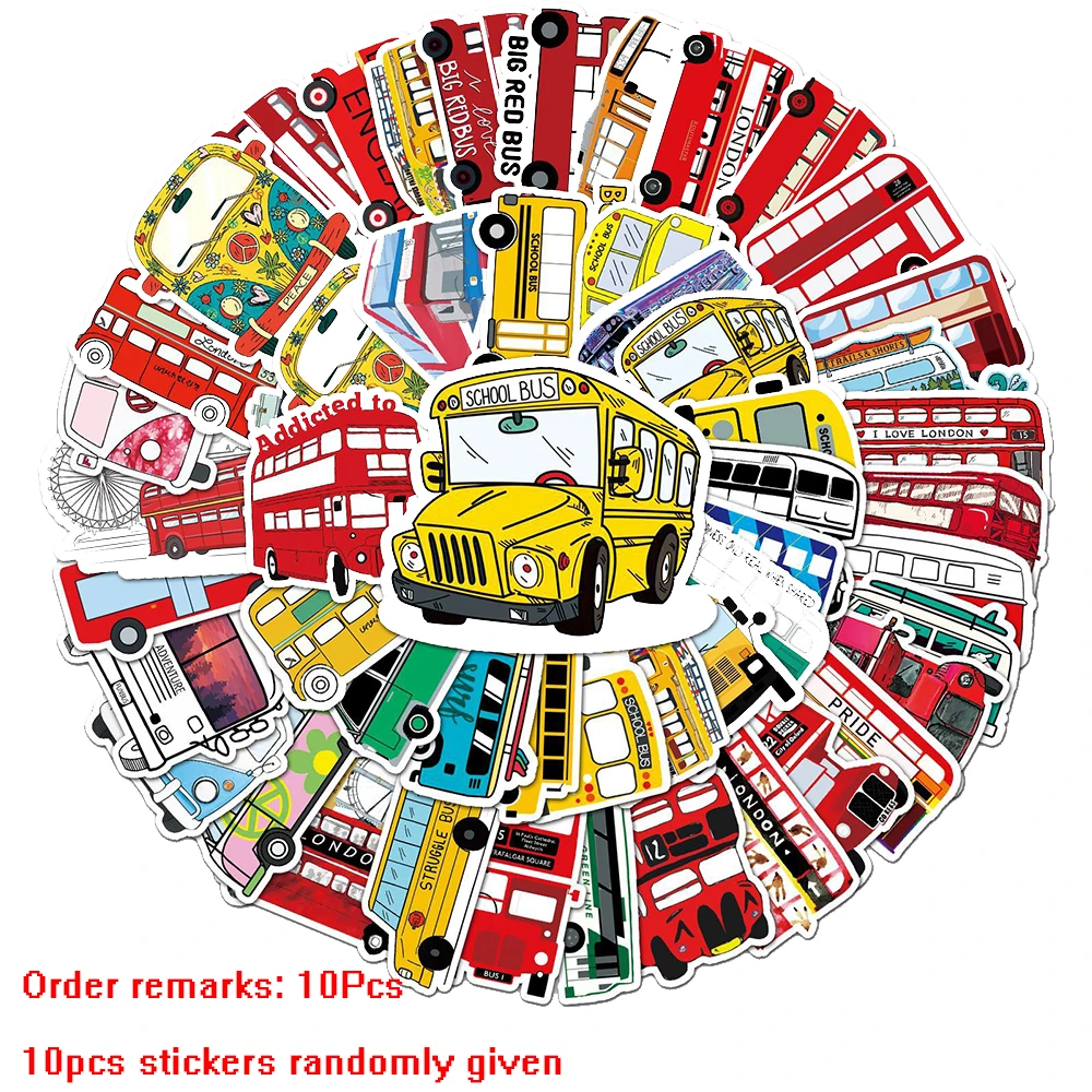 10/30/50 Pcs Mixed Cartoon Colorful Bus Poster Stickers Fridge Phone Laptop Luggage Wall Notebook Car Graffiti Kids Toys
10/30/50 Pcs Mixed Cartoon Colorful Bus Poster Stickers Fridge Phone Laptop Luggage Wall Notebook Car Graffiti Kids Toys