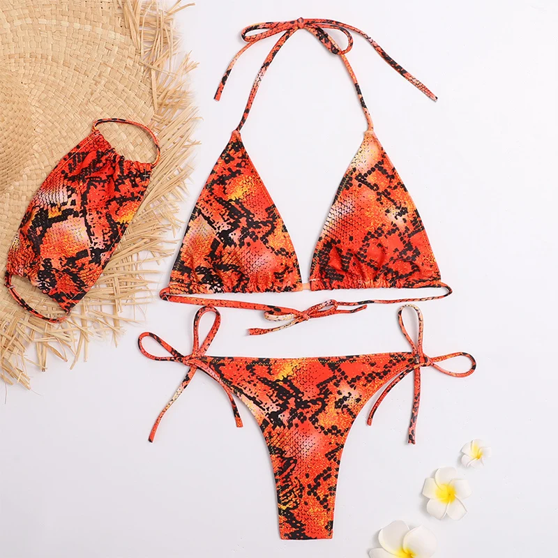 MULHERELFO Printing Splicing Bikini Ladies Backless Wimwear Sexy High Waist Bikini Swimsuit Ladies Women Summer Beachwear Feeme 
MULHERELFO Printing Splicing Bikini Ladies Backless Wimwear Sexy High Waist Bikini Swimsuit Ladies Women Summer Beachwear Feeme