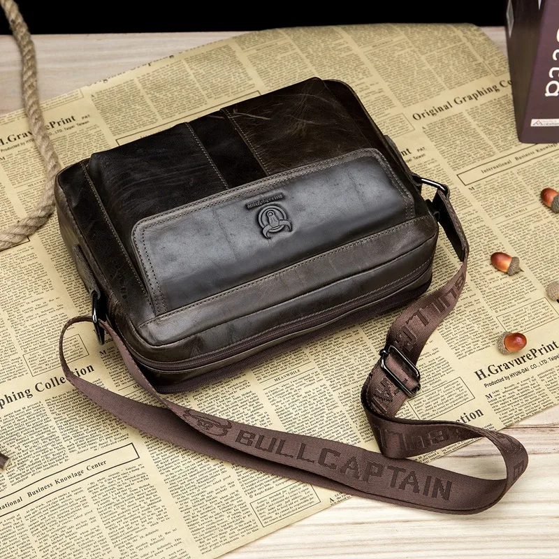 BULLCAPTAIN Genuine Leather Men Bag Casual Business Man Shoulder Crossbody bags Cowhide Large Capacity Travel Messenger Bags Dar
BULLCAPTAIN Genuine Leather Men Bag Casual Business Man Shoulder Crossbody bags Cowhide Large Capacity Travel Messenger Bags Dar
