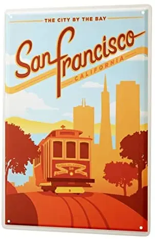 Bar Decoration Sign Metal Plate Decoration Sign Home Decoration Plaque Room Decoration San Francisco Cable Car 8X12 Inches
Bar Decoration Sign Metal Plate Decoration Sign Home Decoration Plaque Room Decoration San Francisco Cable Car 8X12 Inches
