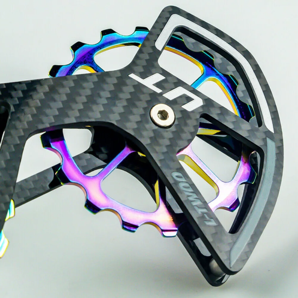 Kit Carbon Fiber Bike Rear Derailleur Cage Bike Cage Pulley Wheel 2020
