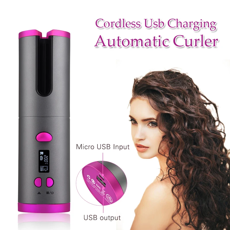 Automatic Hair Curler Auto Ceramic Wireless Curling Iron Hair Waver Tongs Beach Waves Iron Curling Wand Air Curler USB Cordless
Automatic Hair Curler Auto Ceramic Wireless Curling Iron Hair Waver Tongs Beach Waves Iron Curling Wand Air Curler USB Cordless