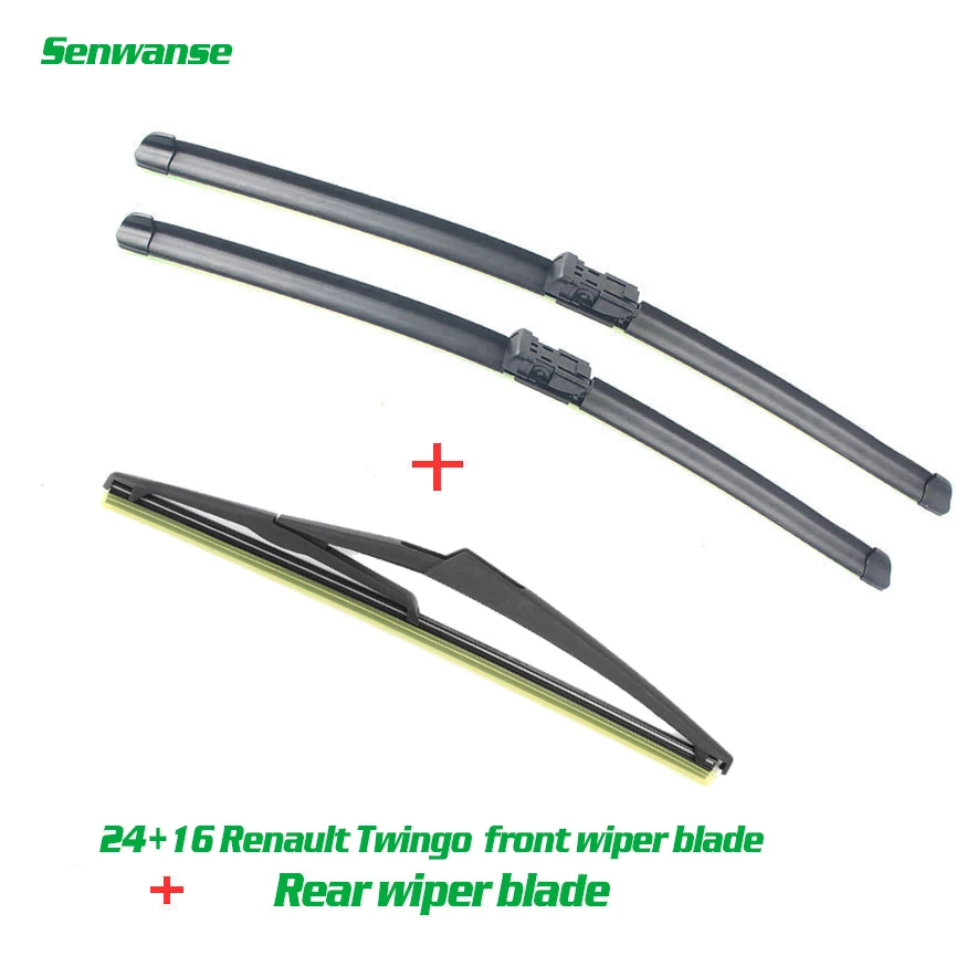 Senwanse Front and Rear Wiper Blades For Renault Twingo 2 2007-2014 High quality Car Windshield Windscreen Wiper 24"+16"+12"
Senwanse Front and Rear Wiper Blades For Renault Twingo 2 2007-2014 High quality Car Windshield Windscreen Wiper 24"+16"+12"